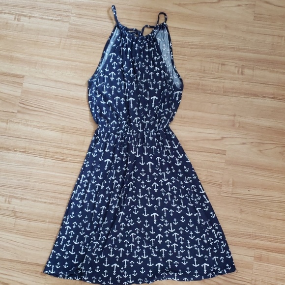 anchor print dress